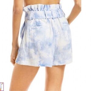 JONATHAN SIMKHAI Nina Short with belt in Sky Tie Dye